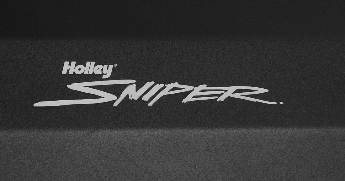 Holley Sniper EFI 1/4" Thick Billet Rail 890002B fits 1965-2000 Chevrolet / GMC - Back View