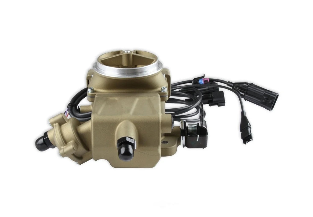 Holley Sniper EFI 2GC Large Bore - Classic Gold 550-857 fits 1973-1978 Checker / Chevrolet / GMC - Side View