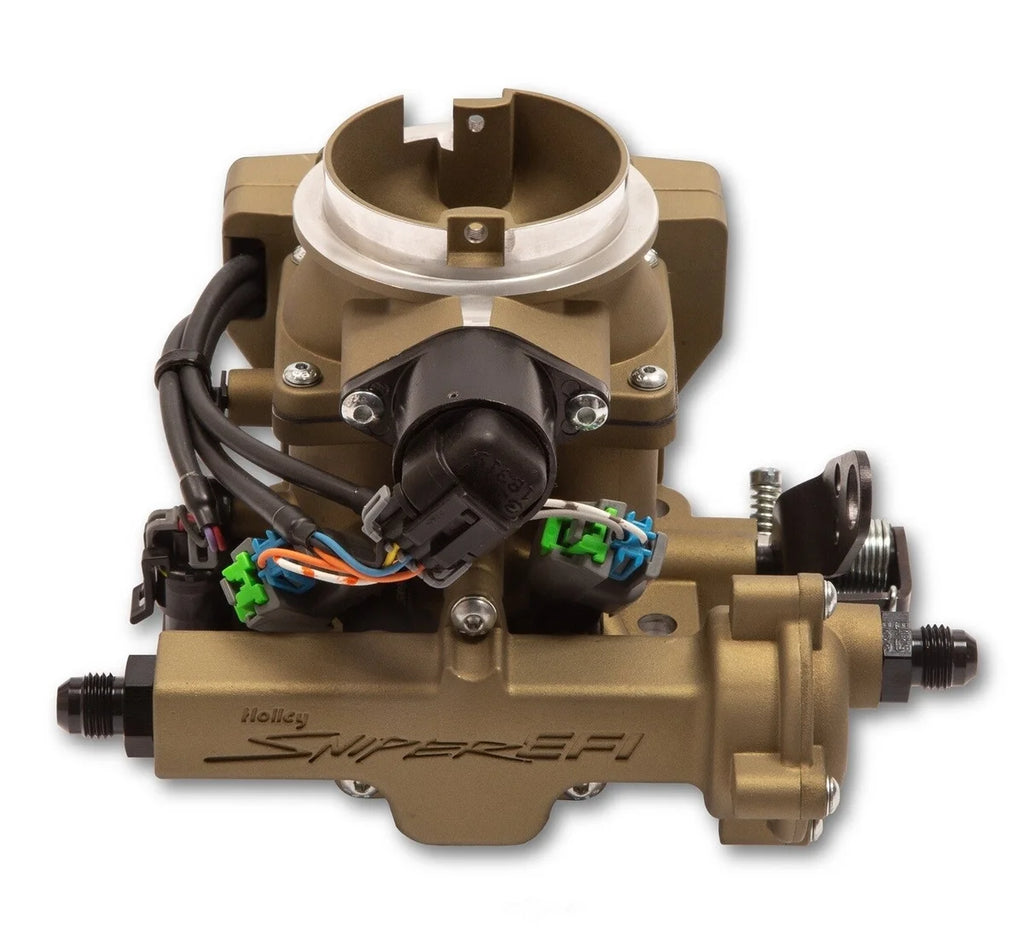 Holley Sniper EFI 2GC Small Bore - Classic Gold 550-866 fits 1955-1970 Buick / Chevrolet / Oldsmobile - Installation View