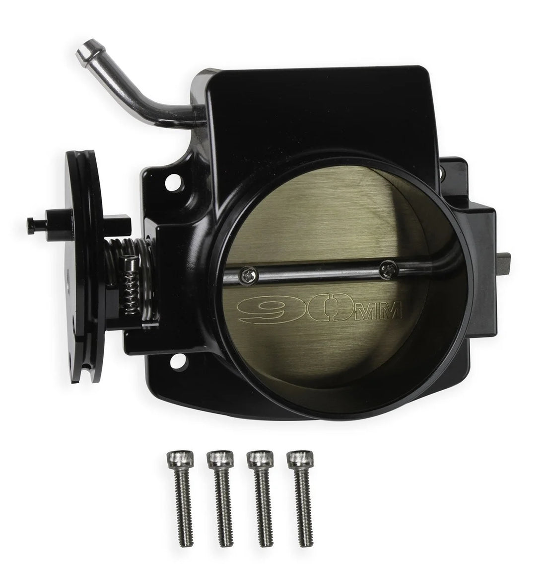Holley Sniper EFI 90MM Throttle Body, Black with GM IAC Provision 860008-1 fits GM LS Engine - Back View
