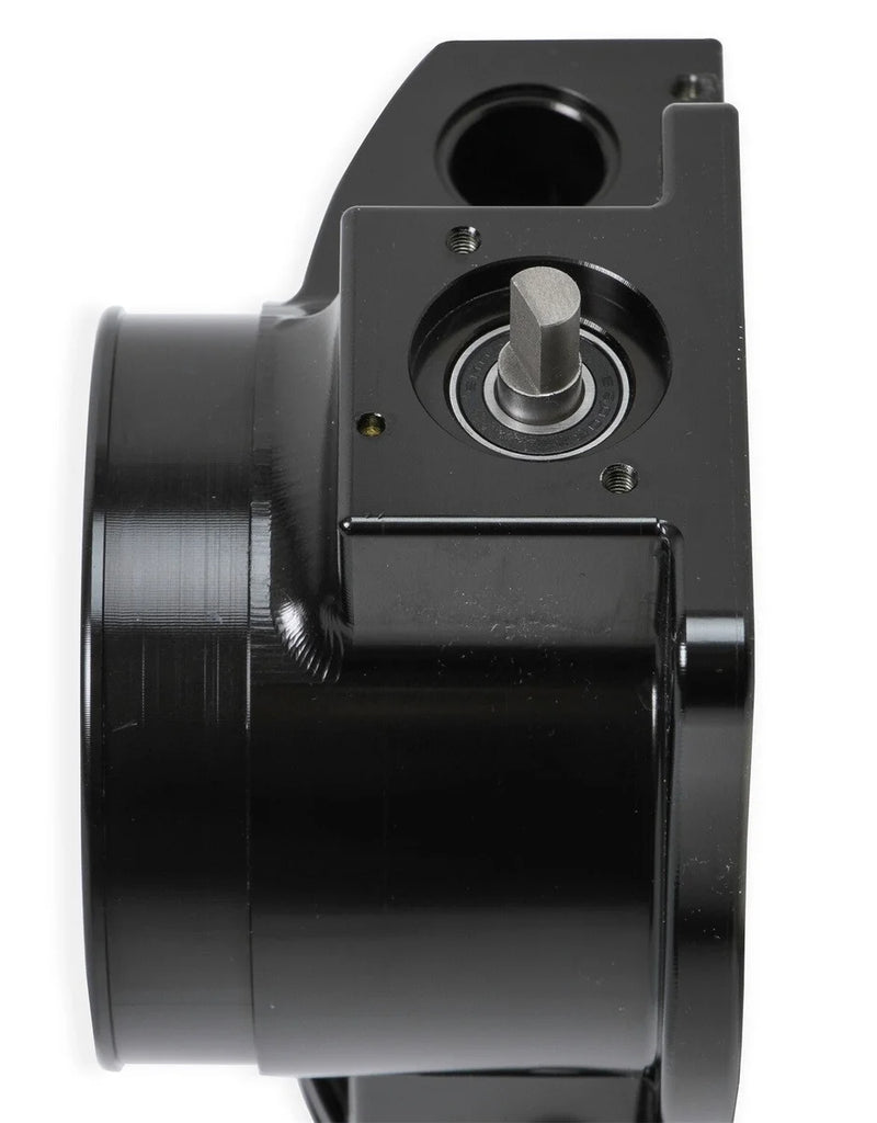 Holley Sniper EFI 90MM Throttle Body with Sniper EFI Logo Black 860010 fits 2011-Present Ford Coyote 5.0L - Back View