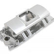 Load image into Gallery viewer, Holley Sniper EFI Fabricated Intake Manifold Single Plane 1 x 4500 Silver with Sniper Logo 835161 fits BBC - Side View
