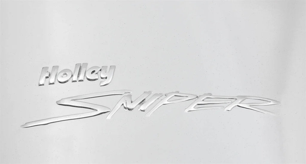 Holley Sniper EFI Fabricated Intake Manifold Single Plane 1 x 4500 Silver with Sniper Logo 835161 fits BBC - Additional Vi...