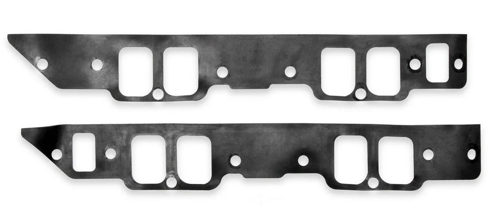 Holley Sniper EFI Fabricated Intake Manifold Single Plane 2 x 4150 Silver with Sniper Logo 835061 fits BBC - Side View