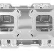Load image into Gallery viewer, Holley Sniper EFI Fabricated Intake Manifold Single Plane 2 x 4150 Silver with Sniper Logo 835061 fits BBC - Installation ...