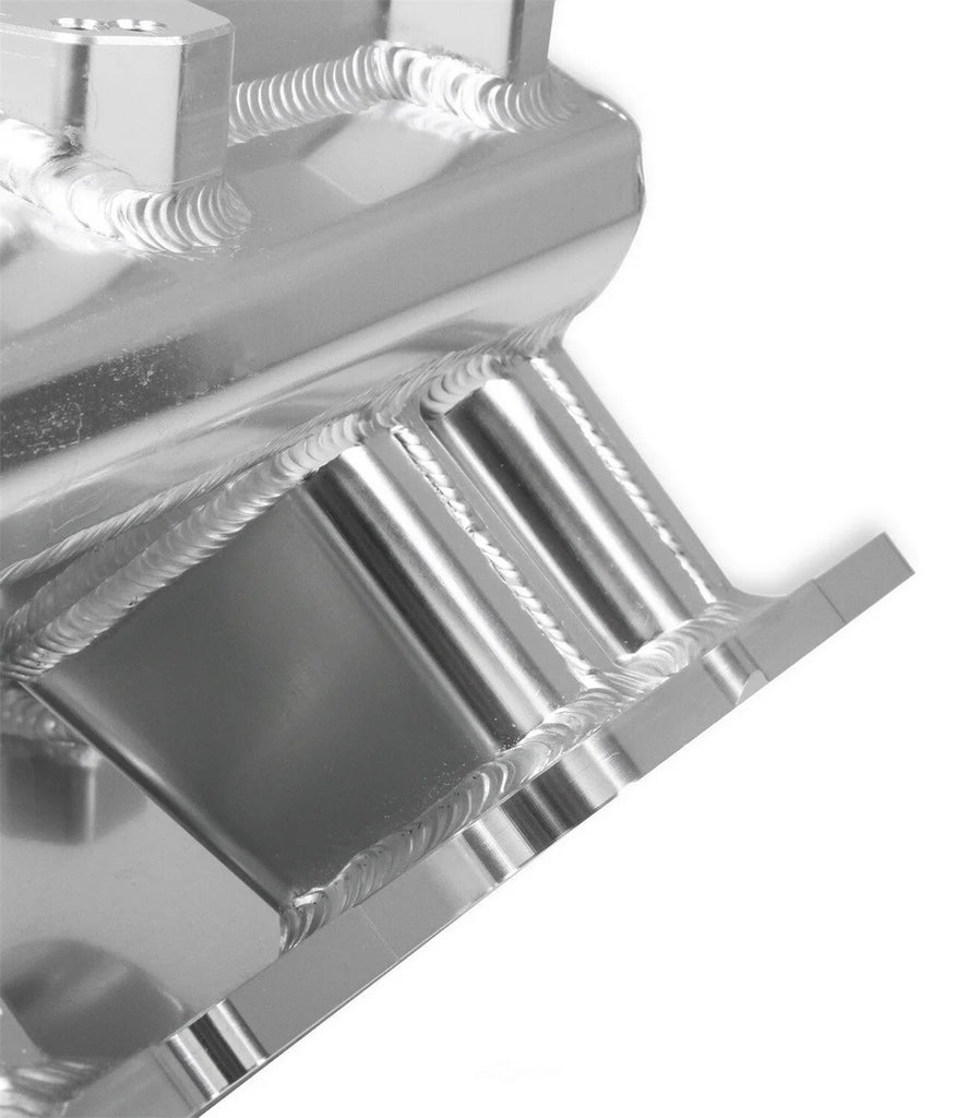 Holley Sniper EFI Fabricated Intake Manifold Single Plane 2 x 4150 Silver with Sniper Logo 835061 fits BBC - Additional Vi...