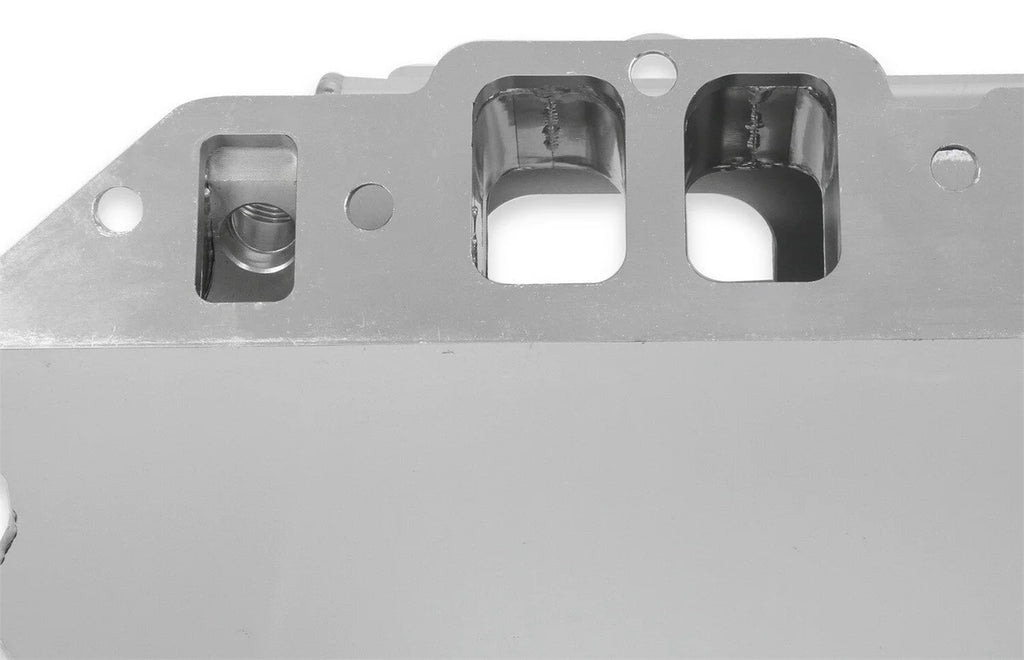 Holley Sniper EFI Fabricated Intake Manifold Single Plane 2 x 4150 Silver with Sniper Logo 835061 fits BBC - Additional Vi...