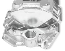 Load image into Gallery viewer, Holley Sniper EFI Fabricated Intake Manifold Single Plane 2 x 4150 Silver with Sniper Logo 835061 fits BBC - Additional Vi...