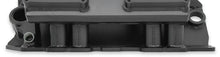 Load image into Gallery viewer, Holley Sniper EFI Fabricated Intake Manifold Single Plane 2 x 4500 Black with Sniper Logo 835172 fits BBC - Installation View