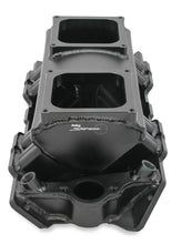 Load image into Gallery viewer, Holley Sniper EFI Fabricated Intake Manifold Single Plane 2 x 4500 Black with Sniper Logo 835172 fits BBC - Additional View 7