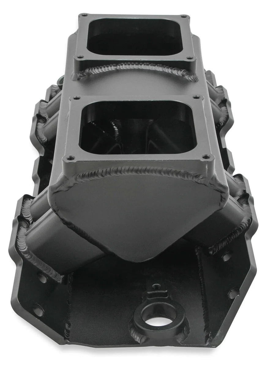 Holley Sniper EFI Fabricated Intake Manifold Single Plane 2 x 4500 Black with Sniper Logo 835172 fits BBC - Additional View 8