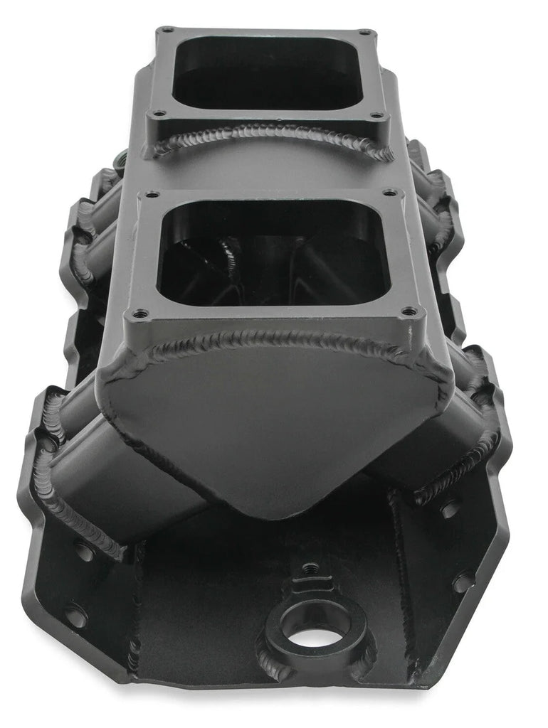 Holley Sniper EFI Fabricated Intake Manifold Single Plane 2 x 4500 Black with Sniper Logo 835172 fits BBC - Additional View 8