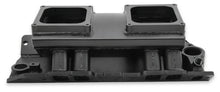 Load image into Gallery viewer, Holley Sniper EFI Fabricated Intake Manifold Single Plane 2 x 4500 Black with Sniper Logo 835172 fits BBC - Additional Vie...
