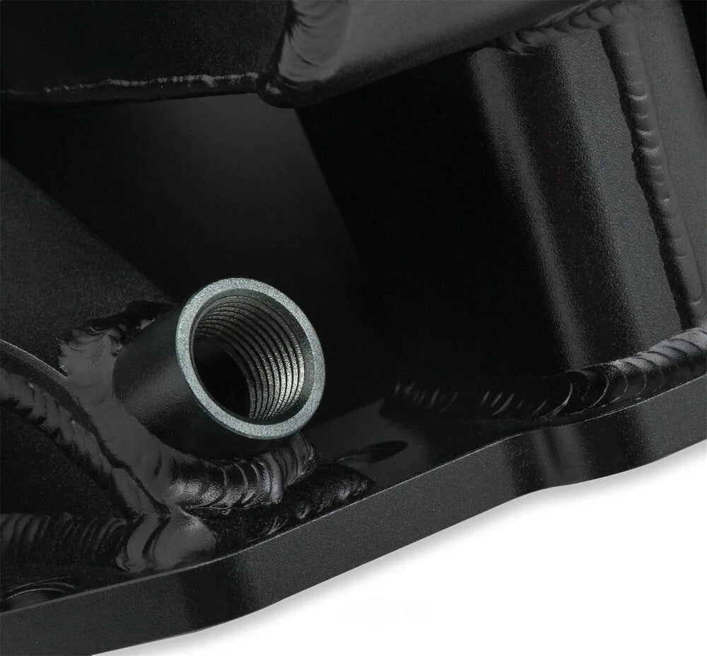 Holley Sniper EFI Fabricated Intake Manifold Single Plane 2 x 4500 Black with Sniper Logo 835172 fits BBC - Additional Vie...
