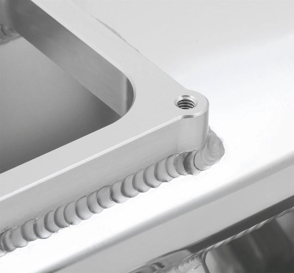 Holley Sniper EFI Fabricated Intake Manifold Single Plane 2 x 4500 Silver with Sniper Logo 835171 fits BBC - Additional Vi...