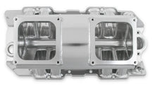 Load image into Gallery viewer, Holley Sniper EFI Fabricated Intake Manifold Single Plane 2 x 4500 Silver with Sniper Logo 835171 fits BBC - Additional Vi...