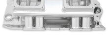 Load image into Gallery viewer, Holley Sniper EFI Fabricated Intake Manifold Single Plane 2 x 4500 Silver with Sniper Logo 835171 fits BBC - Additional Vi...