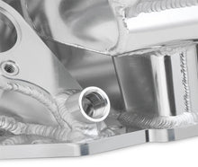 Load image into Gallery viewer, Holley Sniper EFI Fabricated Intake Manifold Single Plane 2 x 4500 Silver with Sniper Logo 835171 fits BBC - Additional Vi...