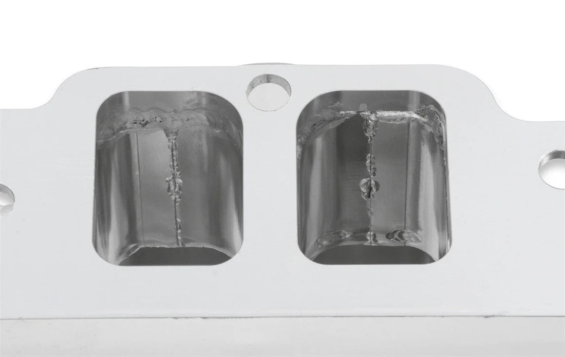 Holley Sniper EFI Fabricated Intake Manifold Single Plane 2 x 4500 Silver with Sniper Logo 835171 fits BBC - Additional Vi...
