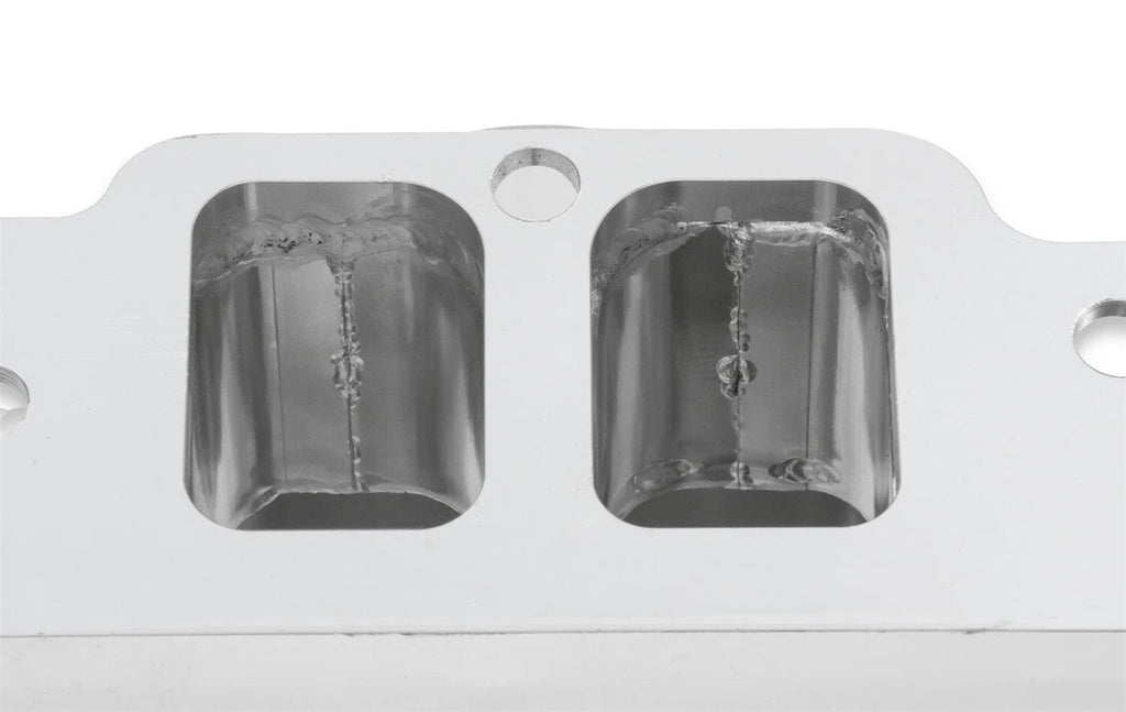 Holley Sniper EFI Fabricated Intake Manifold Single Plane 2 x 4500 Silver with Sniper Logo 835171 fits BBC - Additional Vi...
