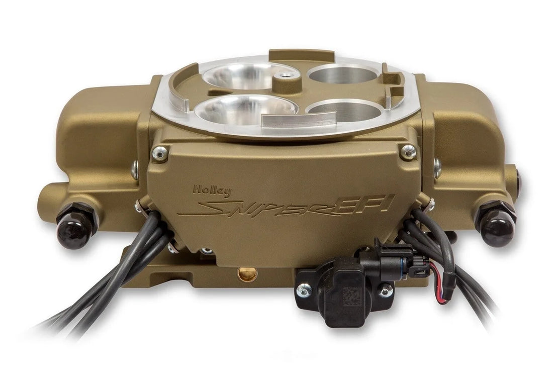 Holley Sniper EFI Quadrajet Master Kit - Classic Gold 550-869K - Side View