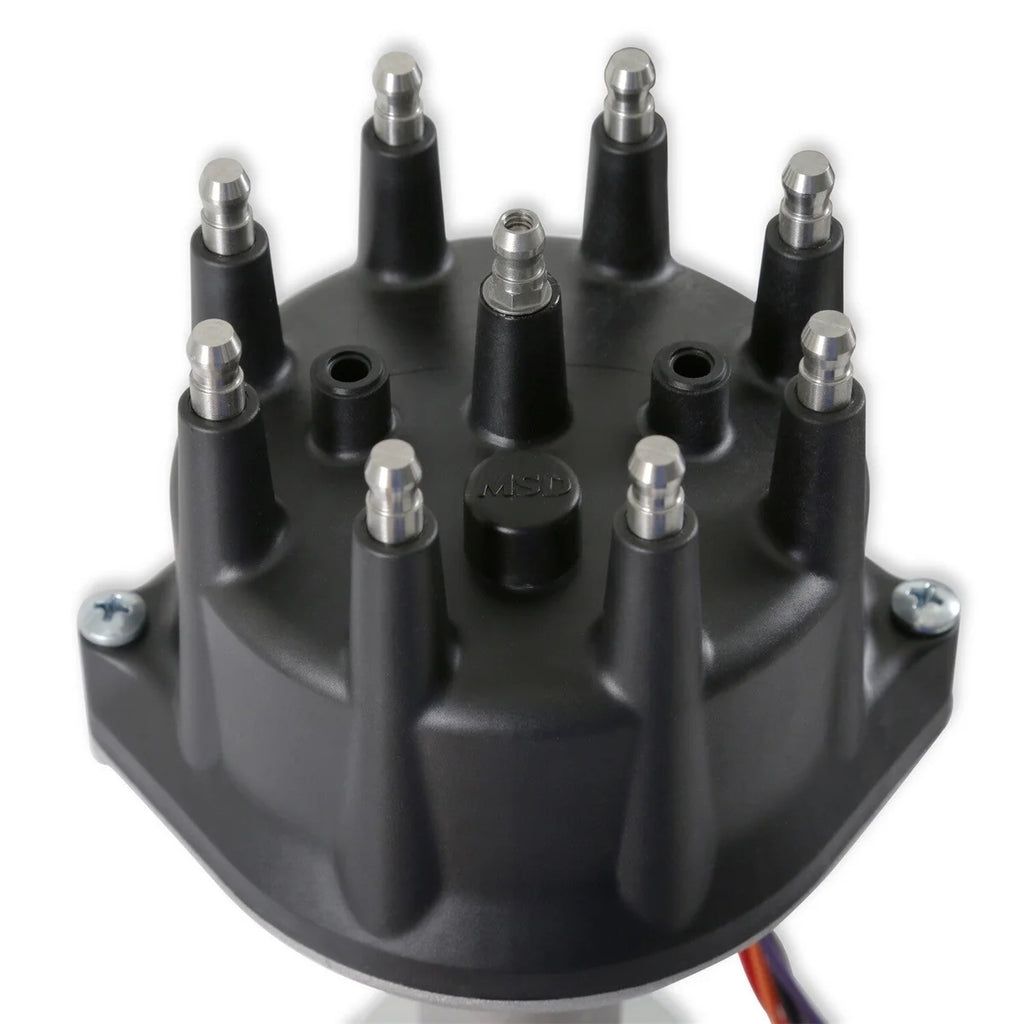 Holley Sniper EFI Ready-to-Run HyperSpark Distributor, Cast Gear 565-344 fits Chrysler 318-360 - Installation View