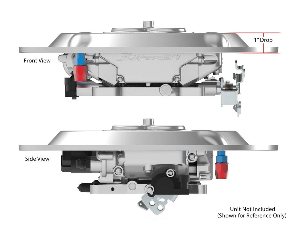 Holley Sniper EFI Sniper EFI 1" Drop Base for 14" Diameter Air Cleaners 120-510 - Installation View