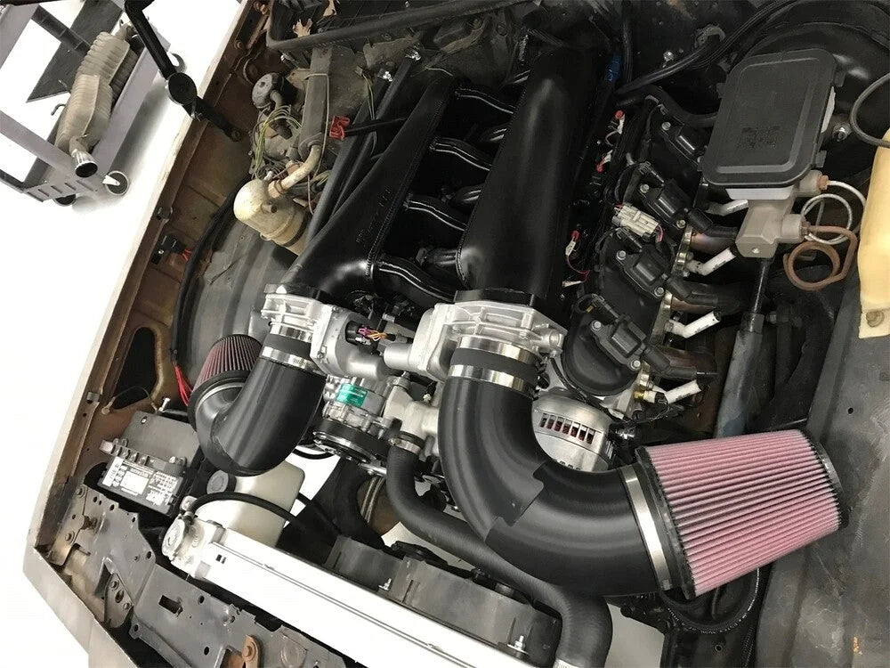 Holley Sniper EFI Sniper EFI Fabricated Intake Manifold Dual Plenum 92mm, Rail Kit - Back View