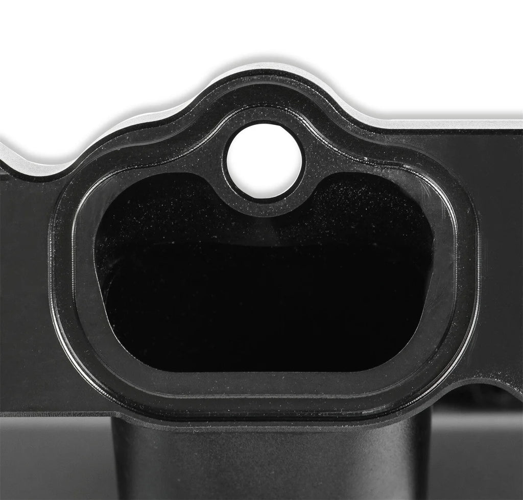 Holley Sniper EFI Sniper EFI Fabricated Race Intake Manifold - Black 833152 fits 2011-2014 Ford 5.0L Coyote - Side View
