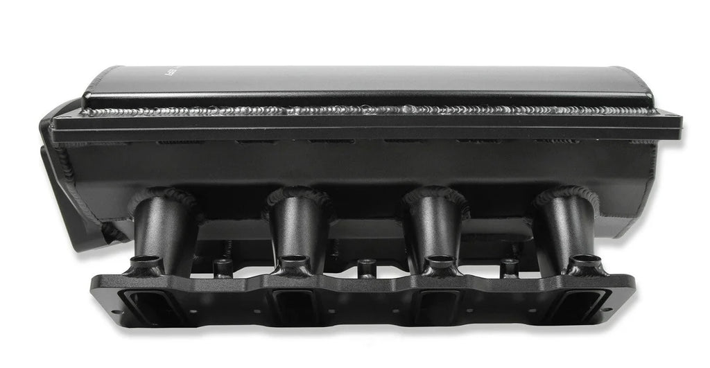 Holley Sniper EFI Sniper EFI Fabricated Race Series Intake Manifold - Black 832142 fits GM LS1 / LS2 / LS6 - Side View