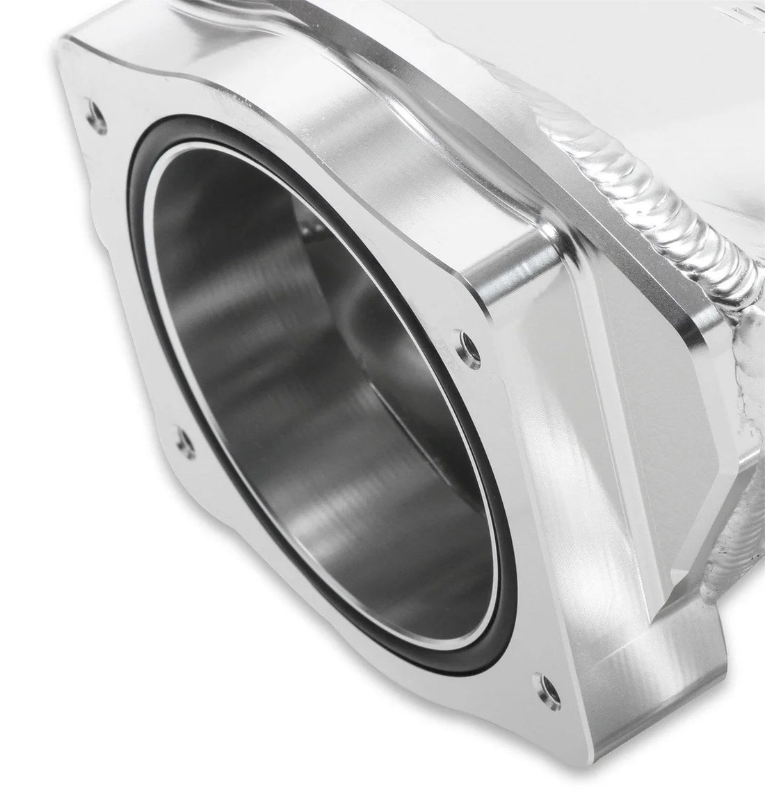 Holley Sniper EFI Sniper EFI Low-Profile Sheet Metal Fabricated Intake Manifold 820101-1 fits GM LS1 / LS2 / LS6 - Side View