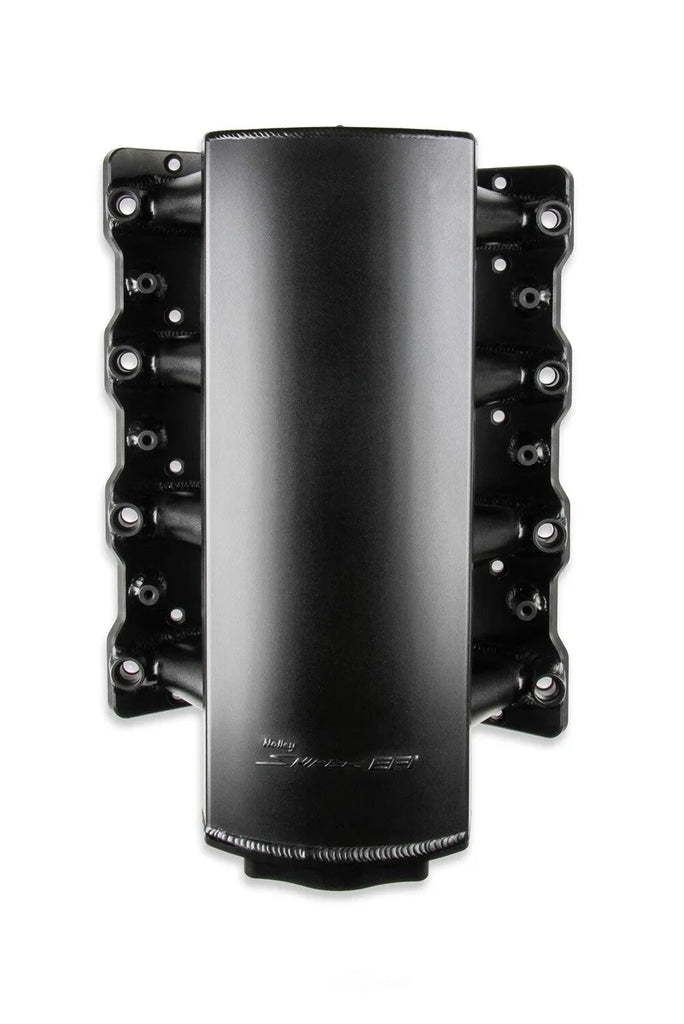 Holley Sniper EFI Sniper EFI Low-Profile Sheet Metal Fabricated Intake Manifold 820102-1 fits GM LS1 / LS2 / LS6 - Side View