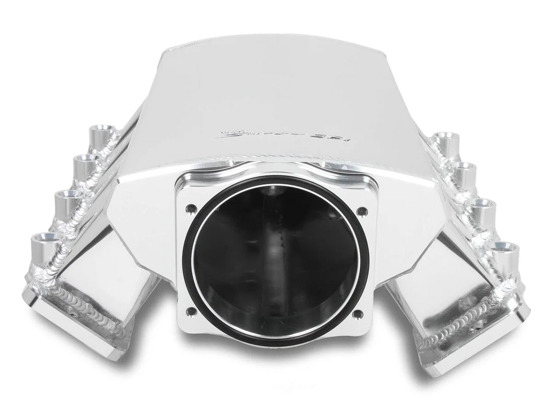 Holley Sniper EFI Sniper EFI Low-Profile Sheet Metal Fabricated Intake Manifold 830111-1 fits GM LS7 - Back View