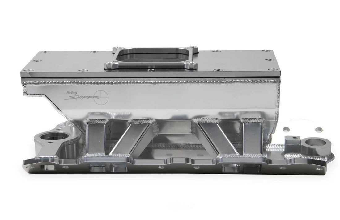 Holley Sniper EFI Sniper Sheet Metal Fabricated Intake Manifold 825131 fits Small Block Chevy - Side View