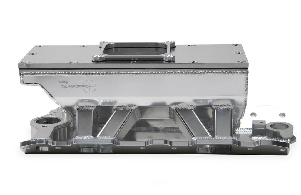 Holley Sniper EFI Sniper Sheet Metal Fabricated Intake Manifold 825131 fits Small Block Chevy - Side View