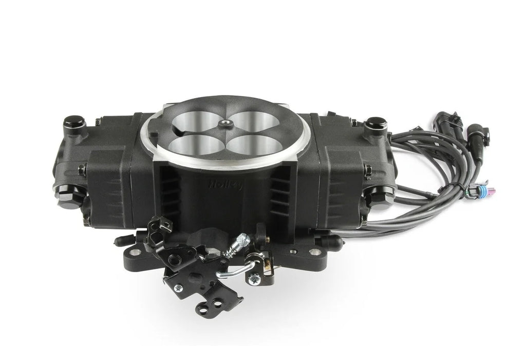 Holley Sniper EFI Stealth 4150 Master Kit - Black 550-871K fits 1952-1996 AC / Allard / American Motors - Back View