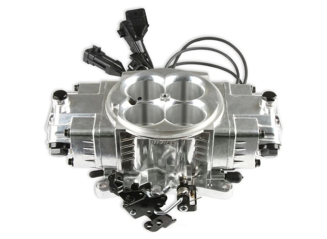 Holley Sniper EFI Stealth 4150 Master Kit - Shiny 550-870K fits 1952-1996 AC / Allard / American Motors - Side View