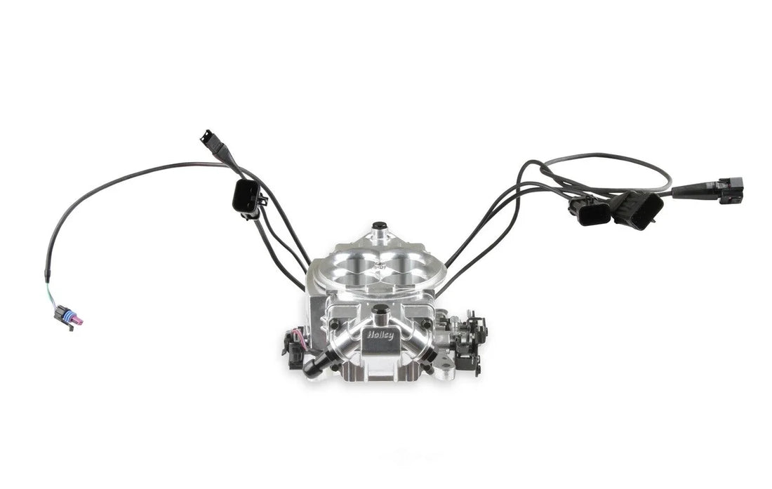 Holley Sniper EFI Stealth 4150 - Shiny 550-870 fits 1952-1996 AC / Allard / American Motors - Back View