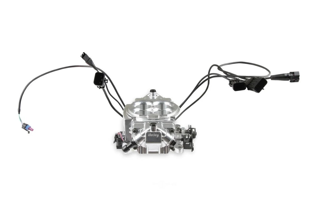 Holley Sniper EFI Stealth 4150 - Shiny 550-870 fits 1952-1996 AC / Allard / American Motors - Back View