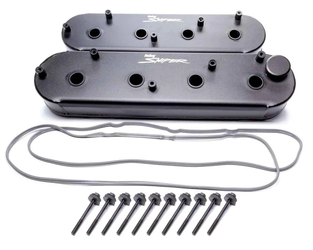 Holley Sniper Fabricated Valve Covers Tall 890014B fits Sgm LS