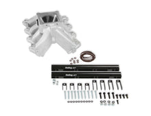 Load image into Gallery viewer, Holley Split-Design Race Intake Manifold- GM LS1/LS2/LS6 Cast Finish with Fuel Rails 300-294 - Back View