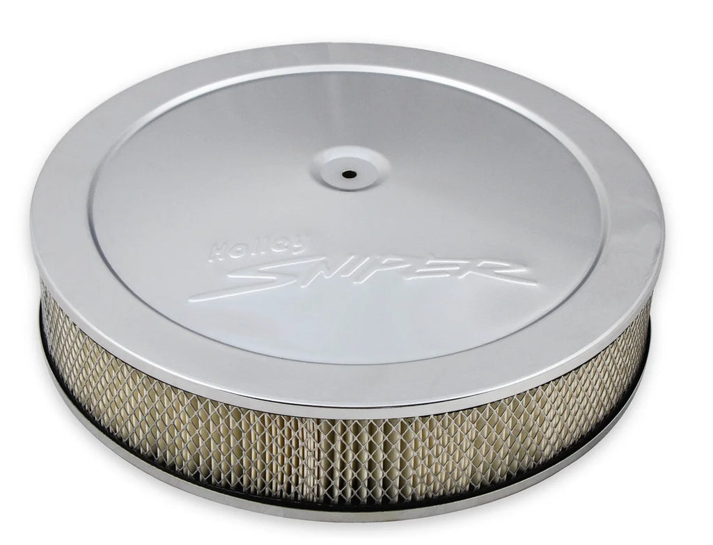 Holley Stamped Steel Air Cleaner Assembly with Paper Filter Element 120-540 - Main Product View