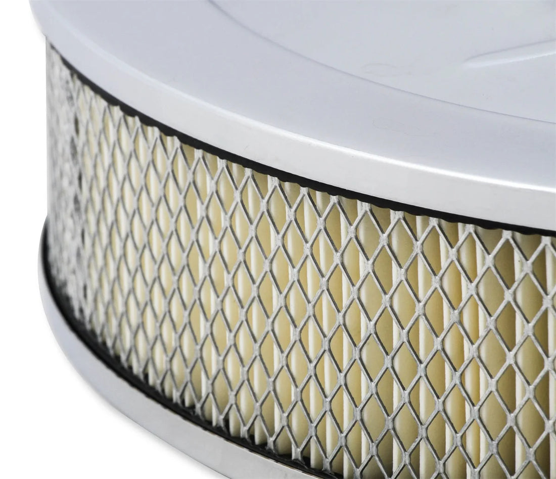 Holley Stamped Steel Air Cleaner Assembly with Paper Filter Element 120-540 - Installation View