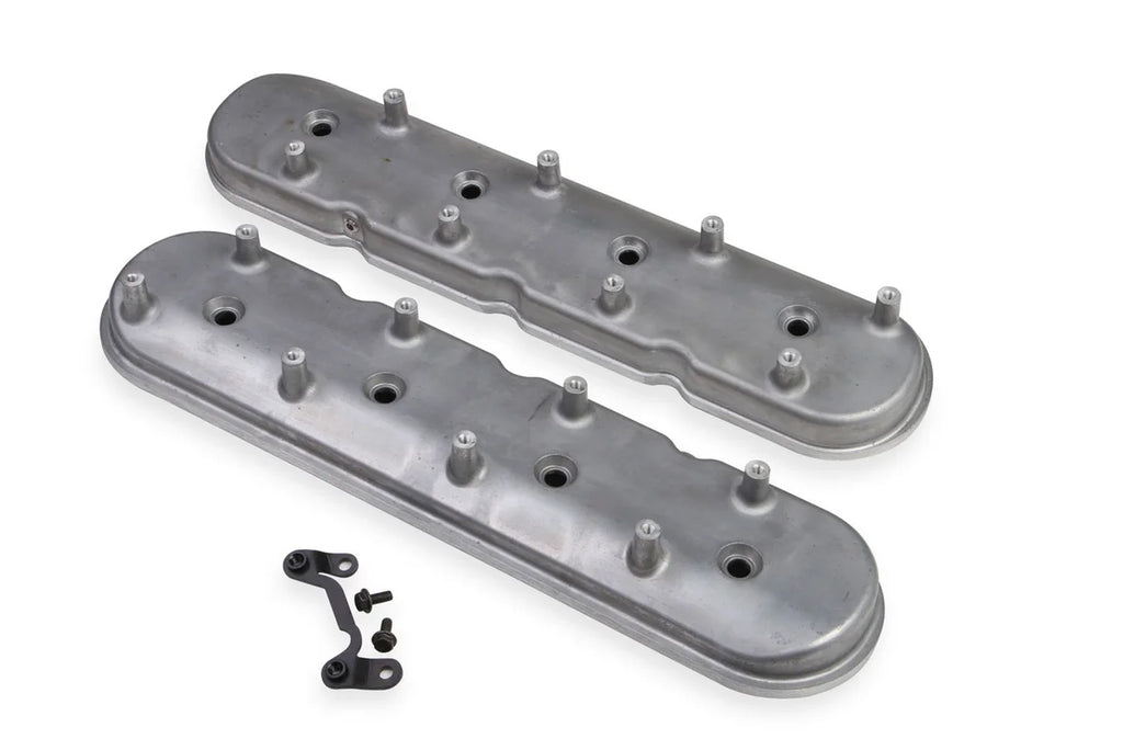 Holley Standard Height LS Valve Covers for Dry Sump Applications - Natural Cast 241-92