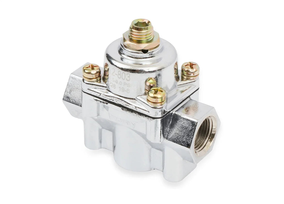 Holley Street/Strip Carbureted Applications  Two Port Adjustable from 4.5 to 9 PSI 12-803 - Side View
