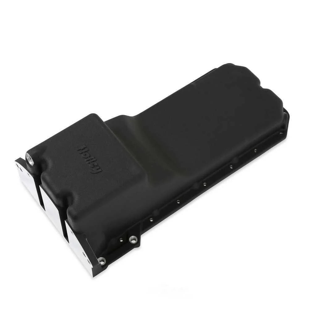 Holley Swap Oil Pan - Black 302-63BK fits Gen III Hemi - Back View