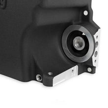 Load image into Gallery viewer, Holley Swap Oil Pan - Black - Most Front Clearance 302-3BK fits 1963-2006 Buick / Chevrolet / Ford - Back View