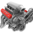 Load image into Gallery viewer, Holley Tall LS Valve Cover with Bowtie/Chevrolet Logo - Gloss Red Machined Finish 241-404 - Side View