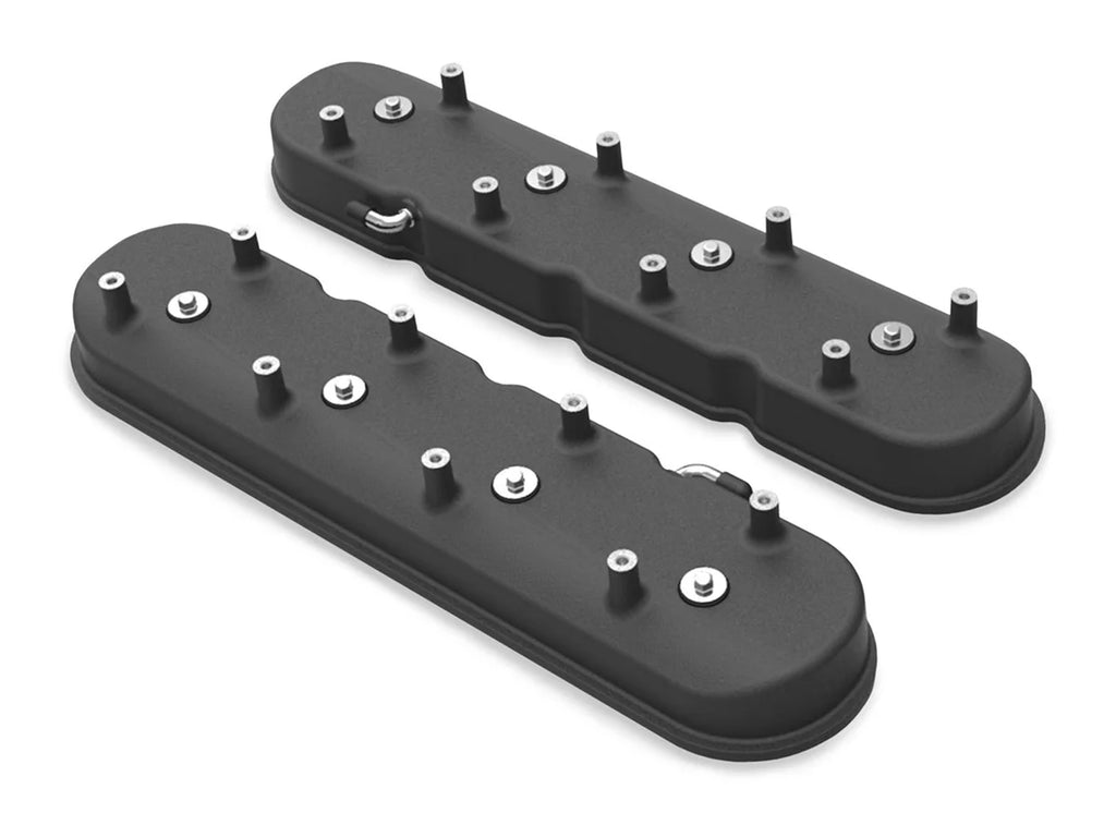 Holley Tall LS Valve Covers for Dry Sump Applications - Satin Black 241-97