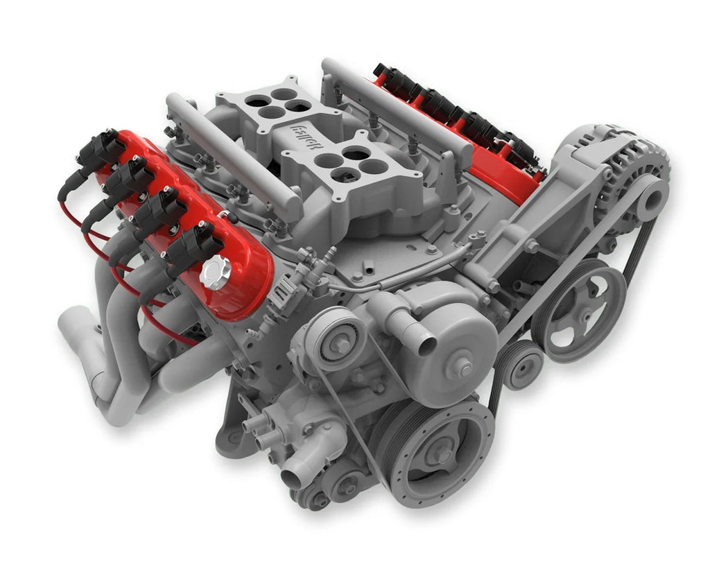 Holley Tall LS Valve Covers w/ Coil Mounting Posts, Cast Aluminum - Gloss Red 241-113 - Detail View